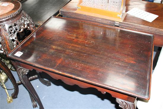 A George II style mahogany silver table